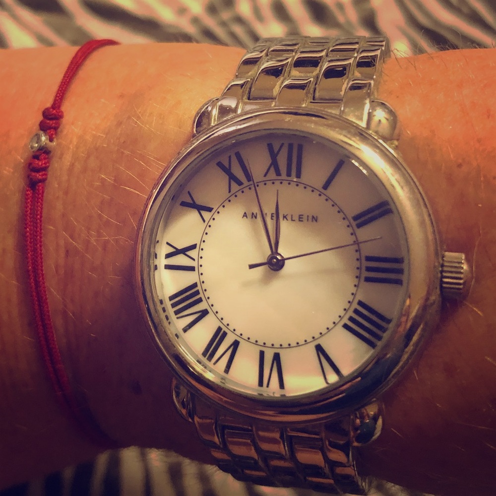 Anne Klein silver watch classic style